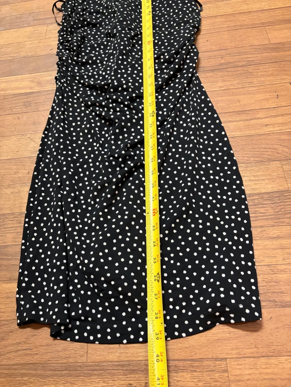 Ann Taylor Black Polka Dot Sleeveless Midi Sheath Dress